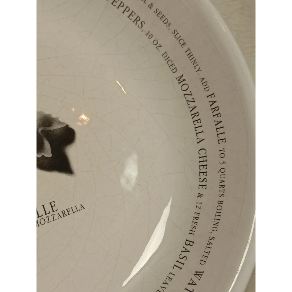 Pottery Barn Rustic‎ Recipe Pasta Bowl Farfalle